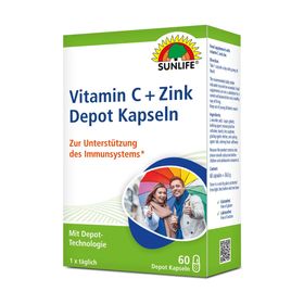 Sunlife Vitamin C + Zink Depot Kapseln