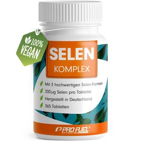 ProFuel - Selen hochdosiert 365x 200µg Tabletten - Selenkomplex aus 3 hochwertigen Selenium-Quellen
