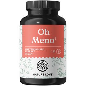 NATURE LOVE® Oh Meno – Wechseljahre – 120 Kapseln – 526mg Yamswurzel-, Leinsamenextrakt & Vit B5, B6