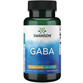 Swanson, GABA, glutenfreie Kapseln, 500mg GABA (Gamma-Aminobuttersäure) je Dosis
