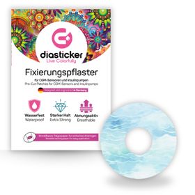 Diasticker® FreeStyle Libre 3 / 3 Plus Fixiertapes "Baby Blue"