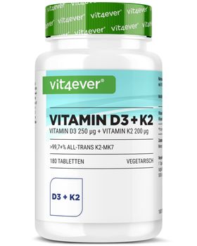 Vit4ever Vitamin D3 10.000 I.E. + Vitamin K2 200 mcg