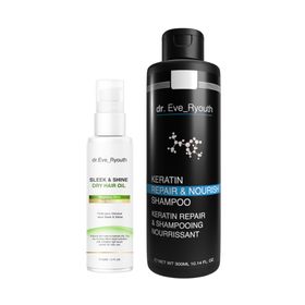 Dr. Eve_Ryouth Keratin-Shampoo + Glanz- und Geschmeidigkeits-Haaröl