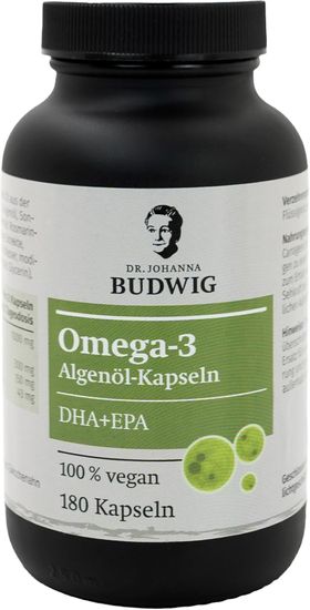 Dr. Budwig Premium Omega-3 DHA & EPA Kapseln Vegan aus Algenöl