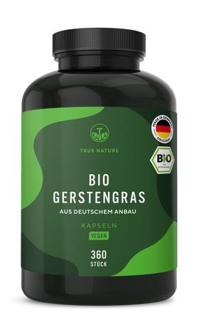 TRUE NATURE® Bio Gerstengras Kapseln - Deutscher Anbau