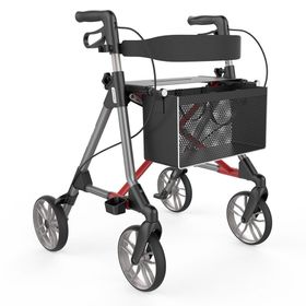 Russka Leichtgewichtrollator Elan classic Sitzhöhe 54cm anthrazit/dunkelrot