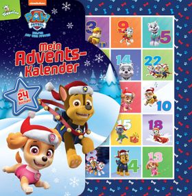 Paw Patrol: Mein Adventskalender 24 Büchlein aus stabiler Pappe mit Aufhängern in wiederverschlie...