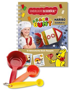 Kinderleichte Becherküche - Back Bunt mit den HARIBO Goldbären (Band 10), mit 3 Beilage Backset i...