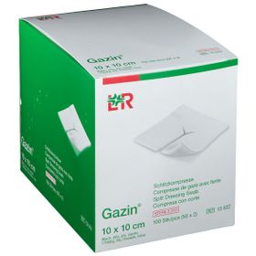 Gazin® Schlitzkompresse 10 cm x 10 cm steril 8 lagig