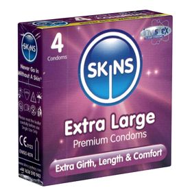 Skins *Extra Large* XXL Kondome aus kristallklarem Latex - ohne Latexgeruch