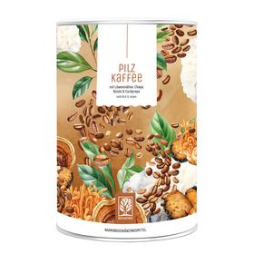 Mushroom Coffee 150 g veganes Pulver Pilzkaffee Reishi Chaga Pilz Extrakt Koffein NATURTREU®