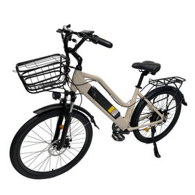 ORLMS City Elektrofahrrad mit Frontkorb, 48V 15Ah Akku
