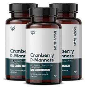 SOLVISAN® Cranberry D-Mannose + Kürbiskernextrakt, Vitamin D und C
