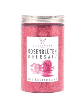 Haslinger Rosenblüten Meersalz – Cremiges Pflegebad mit verführerischem Rosenduft