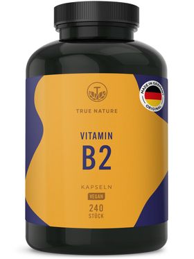 TRUE NATURE® Vitamin B2 Kapseln - 250mg Riboflavin pro Kapsel