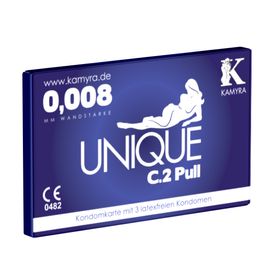 Kamyra *Unique C.2 Pull* Kondomkarte mit latexfreien Kondomen
