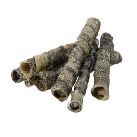 Schecker Hundesnack Lachshautröllchen - fettarm - entschuppt - getrocknet