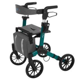 Leichter Aluminium-Rollator mit Softreifen & abnehmbarer Rückenlehne
