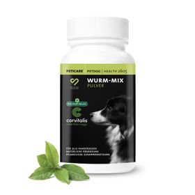 Peticare Wurm-Mix Pulver für Hunde, zur Unterstützung eines natürlichen Darmmilieus
