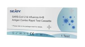 3 in 1 Sejoy Influenza A+B Antigen Combo Covid & Grippe-Schnelltest + GRATIS Desinfektionsmittel