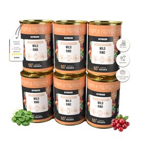 alphazoo Wild + Rind Nassfutter für Adult Hunde