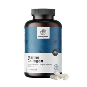 HealthyWorld Meereskollagen 1170 mg – Fischkollagen Typ I & III für Haut, Haare & Nägel