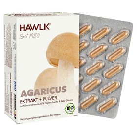 Hawlik Bio Agaricus Extrakt + Pulver Kapseln