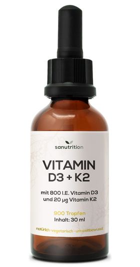 Sanutrition® - Vitamin D3 + K2 Tropfen