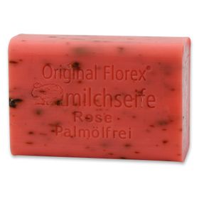 Florex Schafmilchseife Rose mit Blüten ohne Palmöl