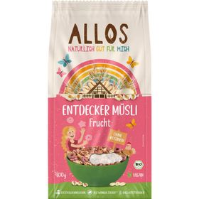 Bio-Kinder-Müsli mit Hafer, Früchtringen & Sternchen – fruchtig, vollwertig & weniger Zucker.