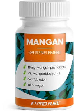 ProFuel - Mangan Tabletten 365x mit 10 mg Mangan aus hochwertigem Manganbisglycinat