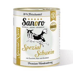 Sanoro - Spezial Schwein mit Zucchini*, Naturreis* und Brokkoli*