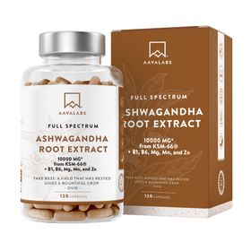 Aavalabs Ashwagandha Komplex – 1000 mg KSM-66® mit Vitamin B1, B6, Magnesium & Zink