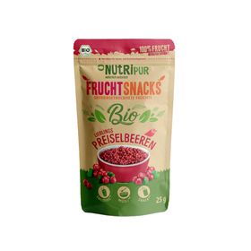 NutriPur gefriergetrocknete Früchte, Bio-Preiselbeeren