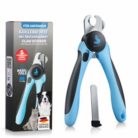 BluePet Krallenschere /Nagelschere mit Schutz für Hunde und Katzen