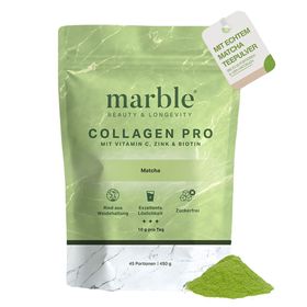 marble© Collagen Pro – Matcha | Reines Weidekollagen mit Vitamin C, Zink & Biotin