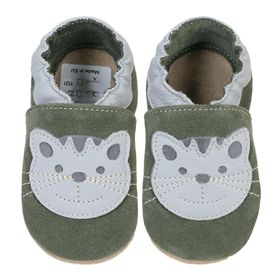 HOBEA-Germany Kinderschuhe Katze oliv