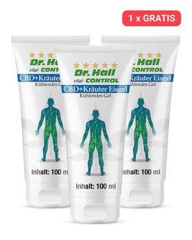 Dr. Hall CBD+Kräuter Eisgel, 3er Pack
