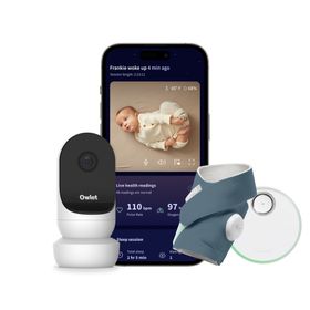 Owlet Dream Sock + Cam 2 - Medizinisch zertifiziertes Baby-Pulsoximeter mit Babyphone