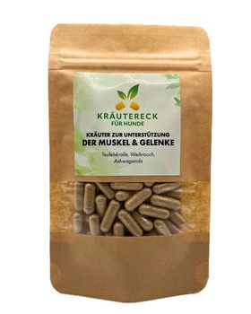Kräutereck Kräuterkapseln Hund – Muskel & Gelenke | mit Teufelskralle, Ashwagandha & Weihrauch