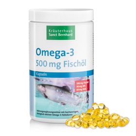 Sanct Bernhard Omega-3 Fischöl-Kapseln 500 mg XXL Sparpackung