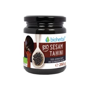 Bioherba Bio Sesam Tahini 100% gemahlener Bio Schwarzer Sesam