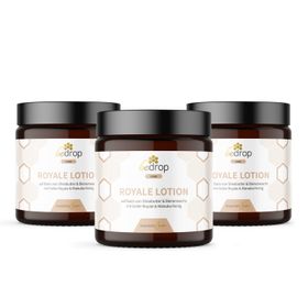 bedrop Vorteilsset: Royale Lotion Bodylotion mit Gelée Royale, Sheabutter und Manuka Honig 3er Set