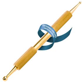 REMOS Akupressurstift, 10cm, vergoldet,  Ø2.5/4.5 mm