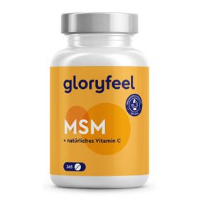 gloryfeel® MSM Schwefel Tabletten 365 - Mit natürlichem Vitamin C