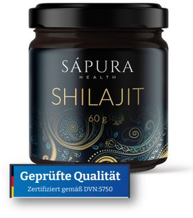Shilajit Harz ⭐ 60g ⭐ Inklusive Löffel | Mumijo aus dem Himalaya ⭐Qualitätszertifikat