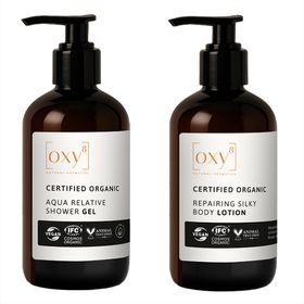 oxy8 Naturkosmetik - Körperpflege Set - DUSCHGEL & BODY LOTION - Perfekt als Geschenk