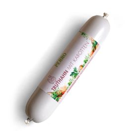 PERRO Delikatessrollen Menü Truthahn & Karotten - Singleprotein Hundewurst