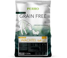 PERRO Grain Free Adult Mini Wachtel Soft - Trockenfutter für kleine Hunde