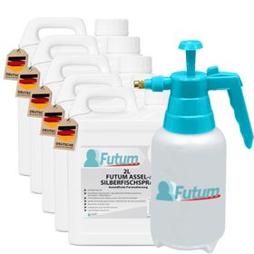 FUTUM 5x2L Silberfisch- / Asselspray + 2L Sprüher